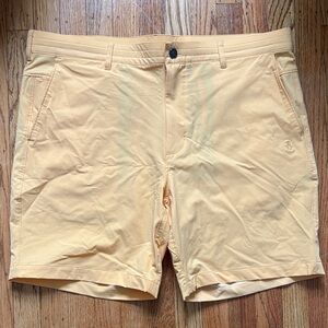 Original Penguin - Men's Yellow Flat Front Shorts